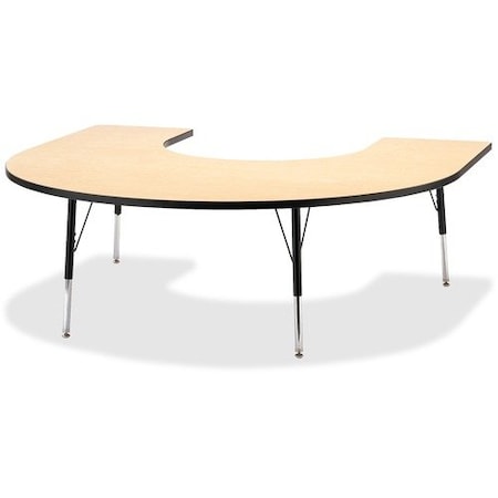 Jonti-Craft TABLE, HORSESHOE, 60X66, MP/BK JNT6445JCA011